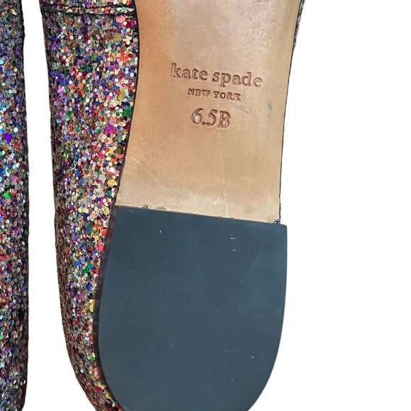 Kate Spade New York Glitter Ballet Flats Shoes Size 6.5B Multi Color Sparkle
